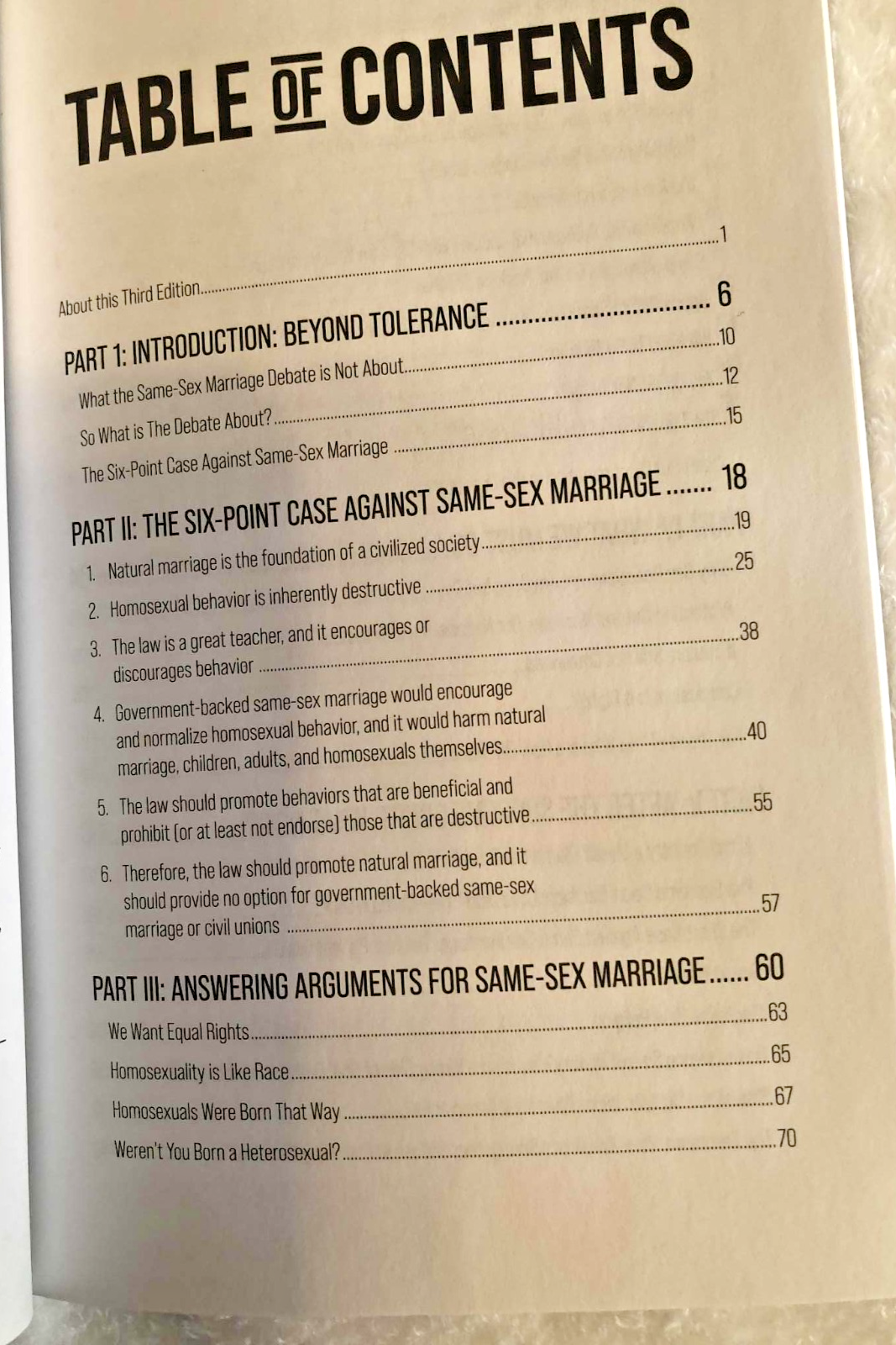 Correct, Not Politically Correct: About Same-Sex Marriage and Transgenderism