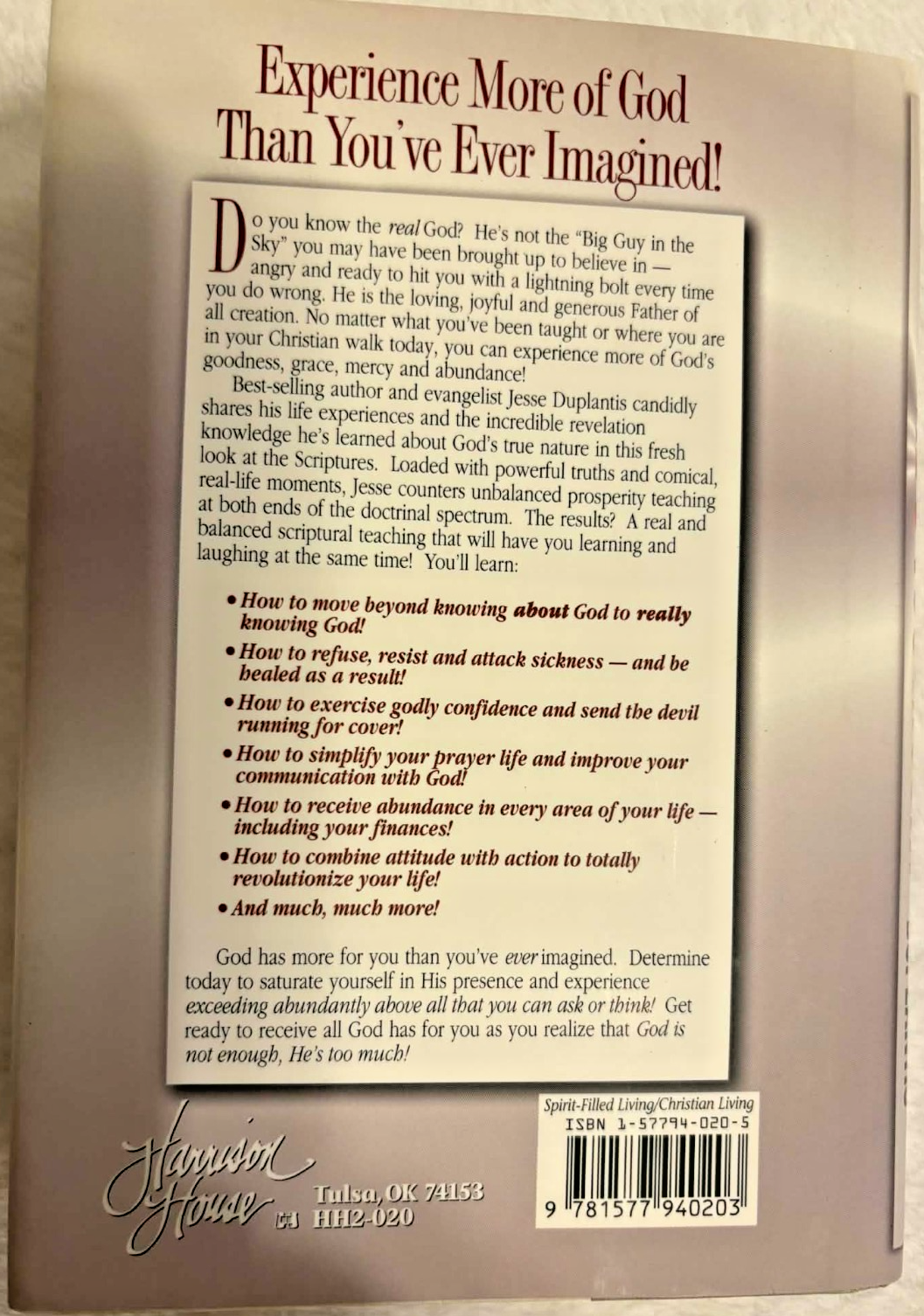 God Is Not Enough, He's Too Much!   Hardcover  -- Excellent Condition