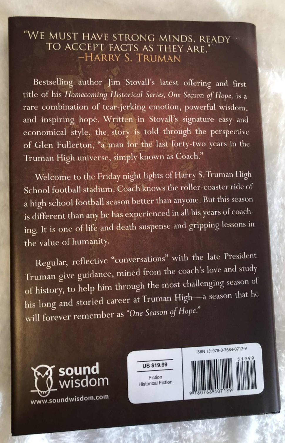 One Season of Hope: An Inspiring Tale of Triumph and Tragedy- Hardback- Like New