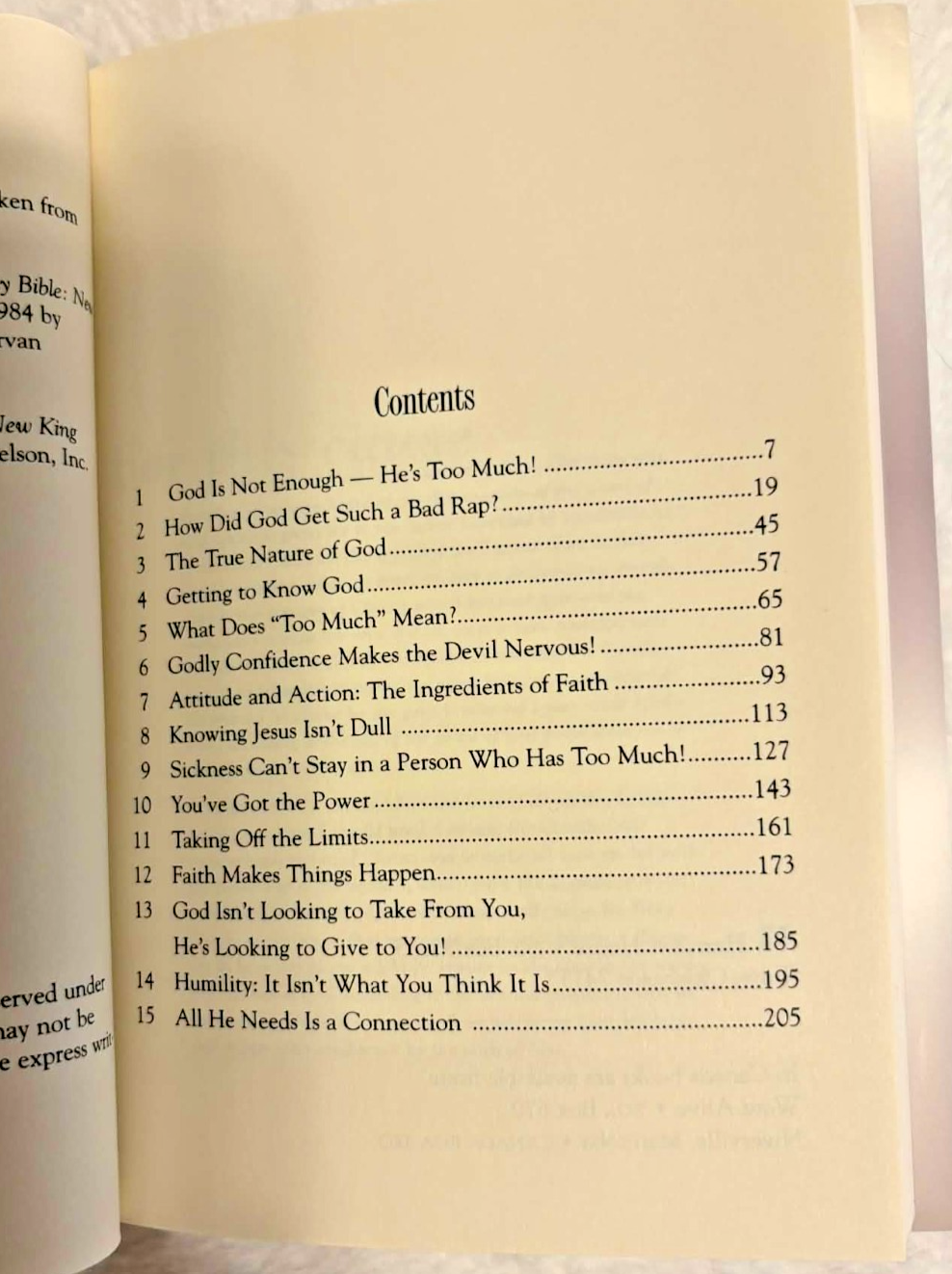 God Is Not Enough, He's Too Much!   Hardcover  -- Excellent Condition