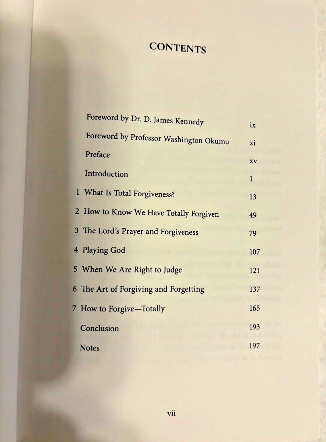Total Forgiveness -- Paperback -- Like New Condition