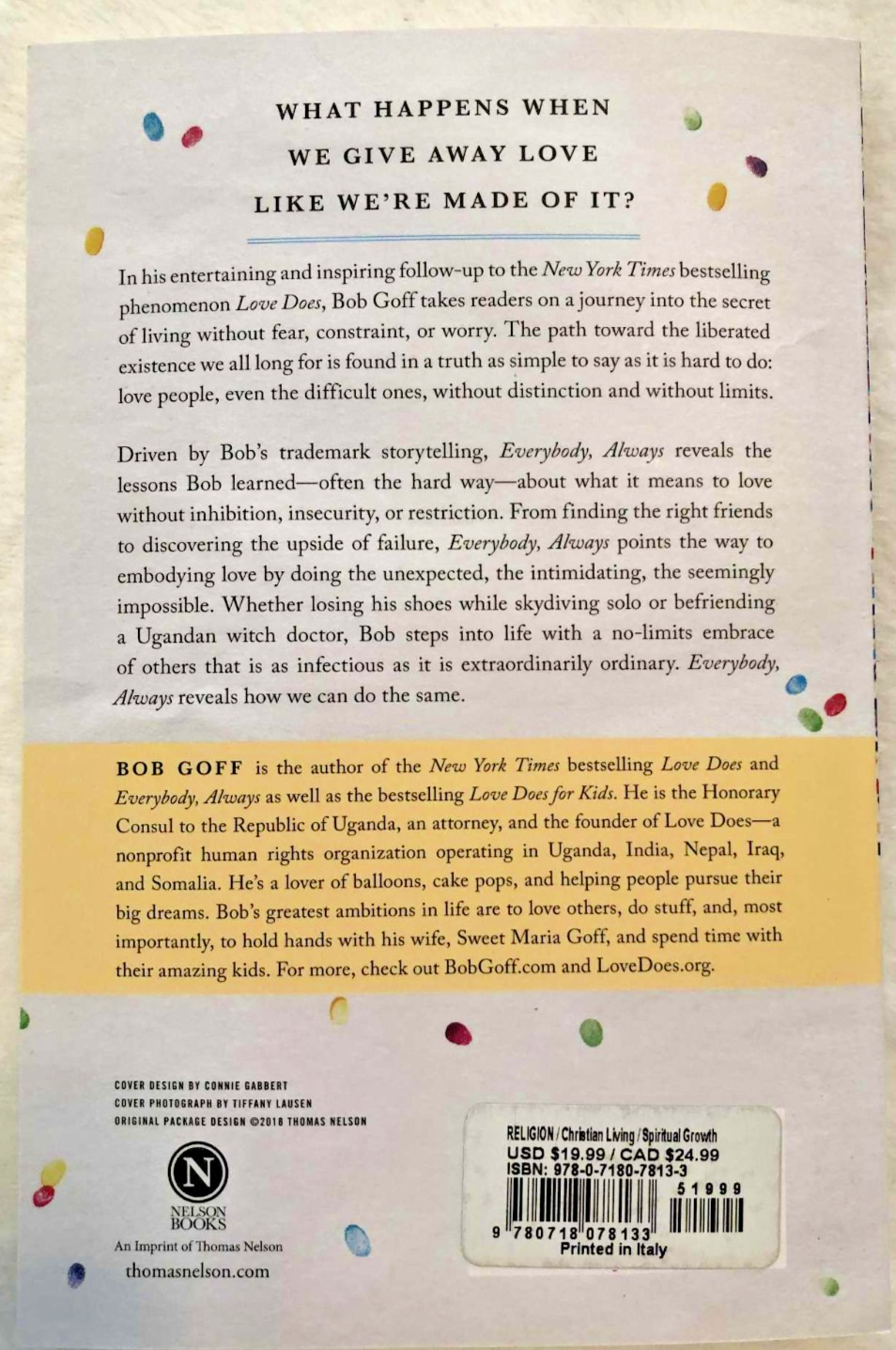 Everybody, Always: Becoming Love in a World Full of Setbacks Paperback New