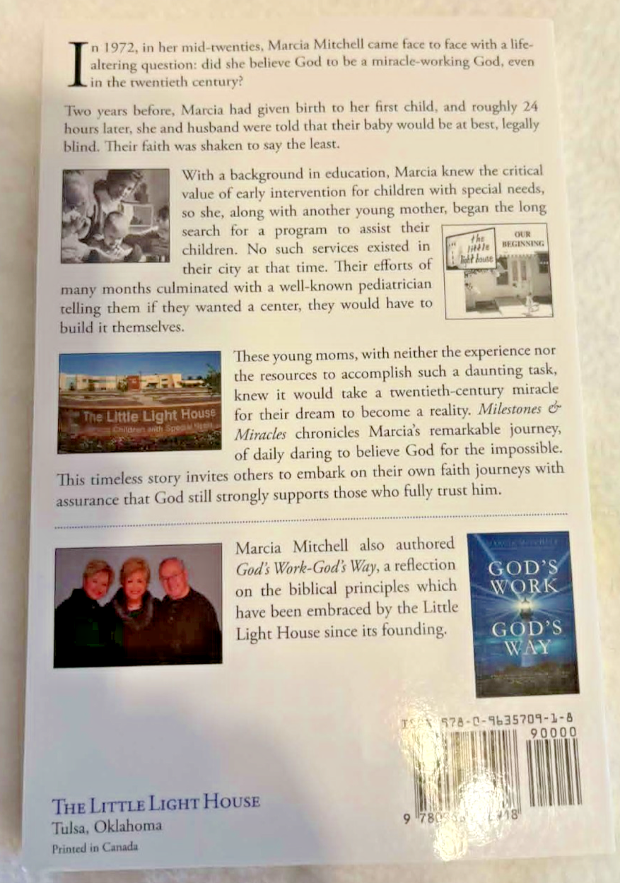 Milestones and Miracles: Story of the Little Light House - Paperback -- Like New