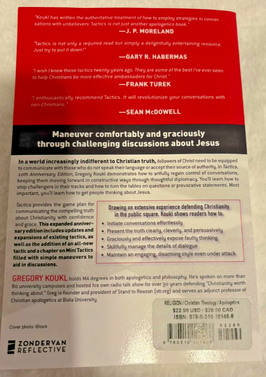 Tactics: A Game Plan for Discussing Christian Convictions - Paperback --Like New